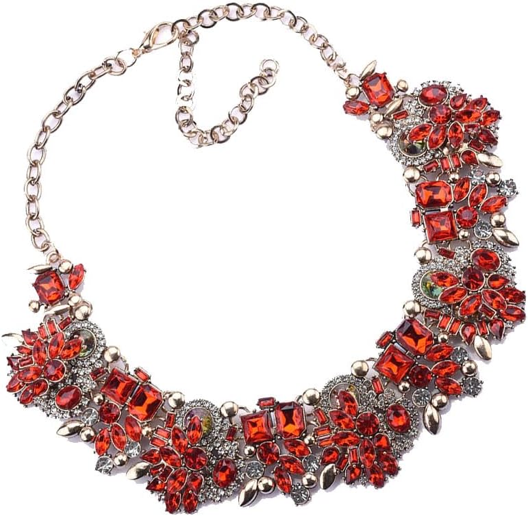Zthread Bib Statement Necklace Colorful Glass Crystal Collar Choker Necklace for Women Fashion Accessories - Image 4